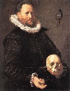 Frans Hals Portrait of a Man Holding a Skull WGA oil painting reproduction
